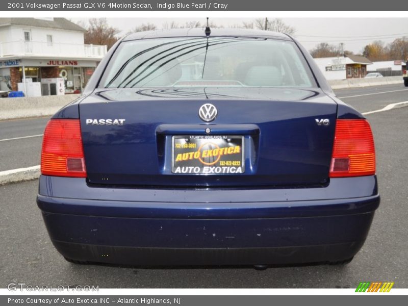 Indigo Blue Pearl / Gray 2001 Volkswagen Passat GLX V6 4Motion Sedan