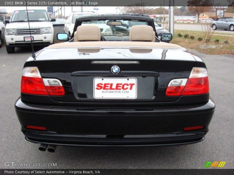 Jet Black / Beige 2002 BMW 3 Series 325i Convertible