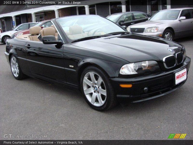 Jet Black / Beige 2002 BMW 3 Series 325i Convertible