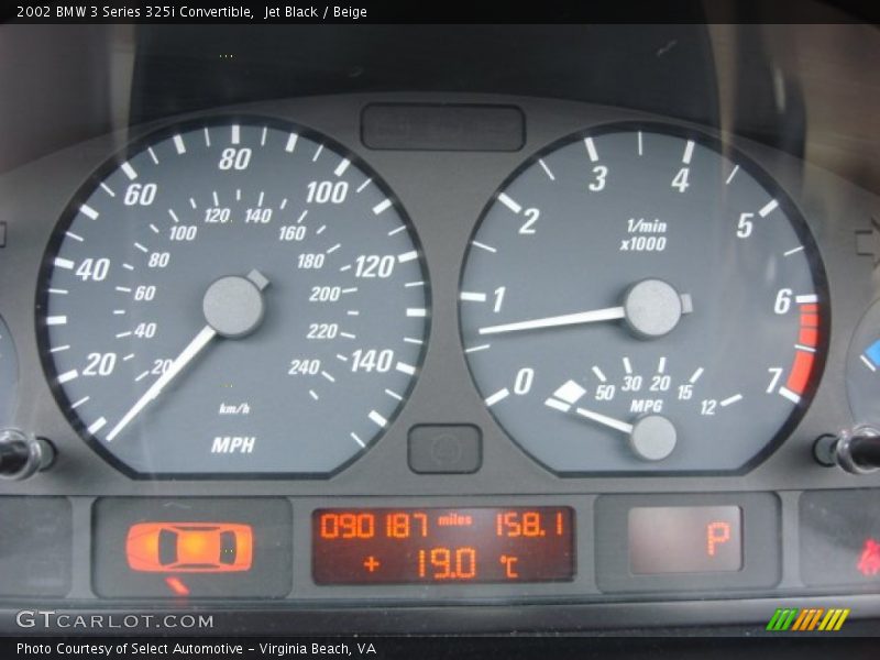  2002 3 Series 325i Convertible 325i Convertible Gauges