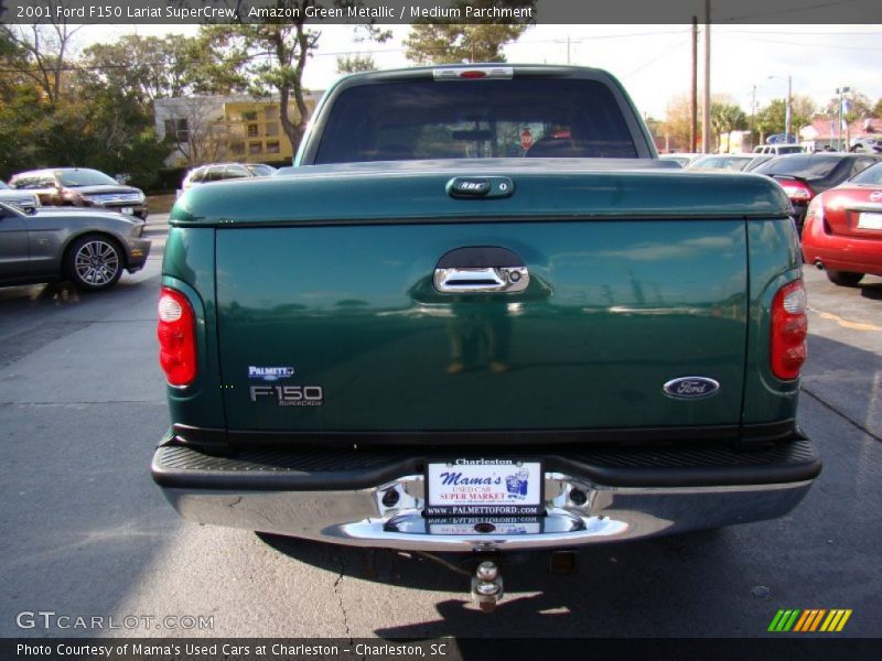 Amazon Green Metallic / Medium Parchment 2001 Ford F150 Lariat SuperCrew