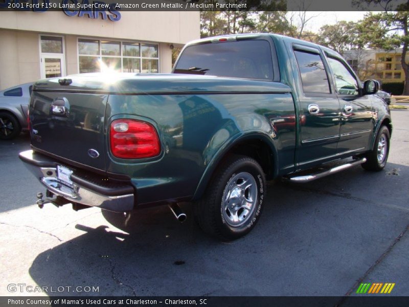 Amazon Green Metallic / Medium Parchment 2001 Ford F150 Lariat SuperCrew