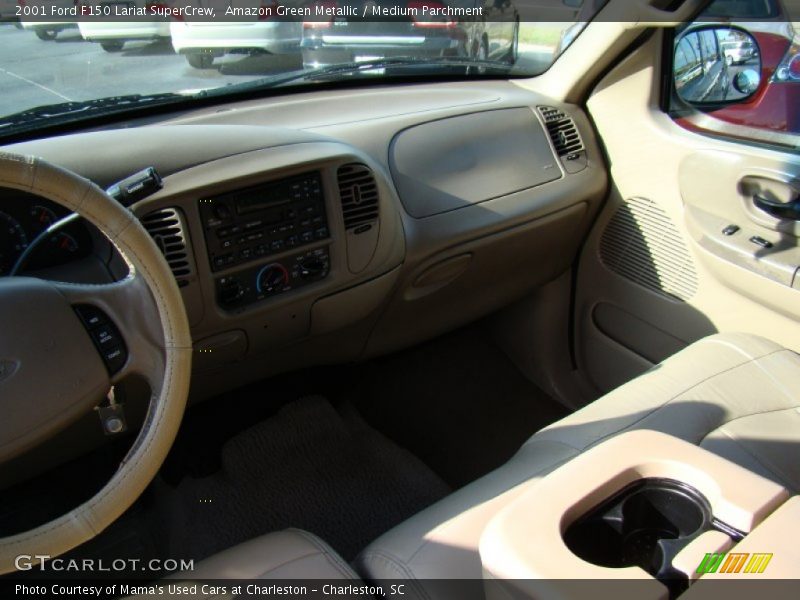 Amazon Green Metallic / Medium Parchment 2001 Ford F150 Lariat SuperCrew