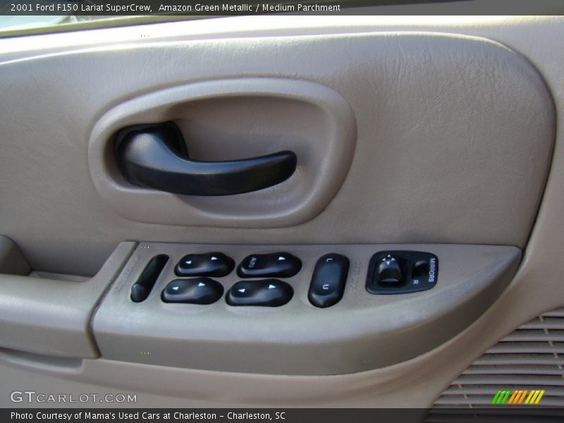 Amazon Green Metallic / Medium Parchment 2001 Ford F150 Lariat SuperCrew