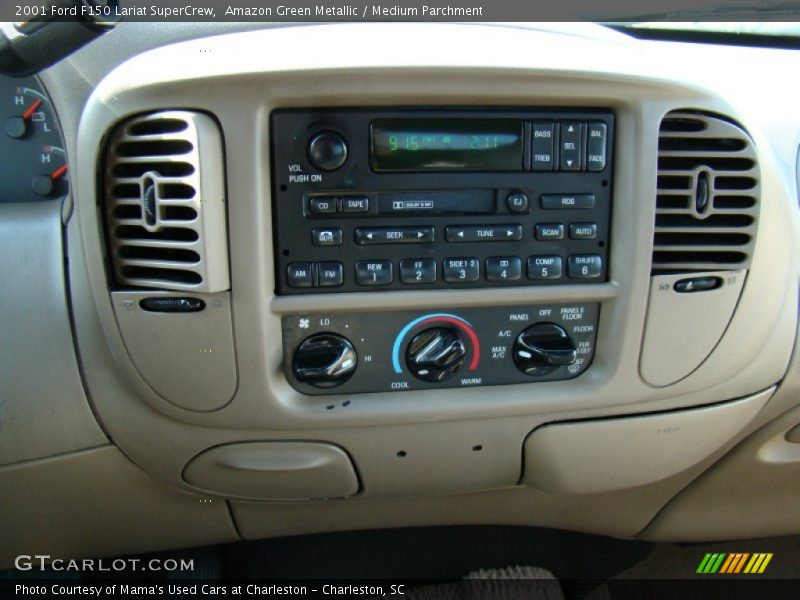 Amazon Green Metallic / Medium Parchment 2001 Ford F150 Lariat SuperCrew