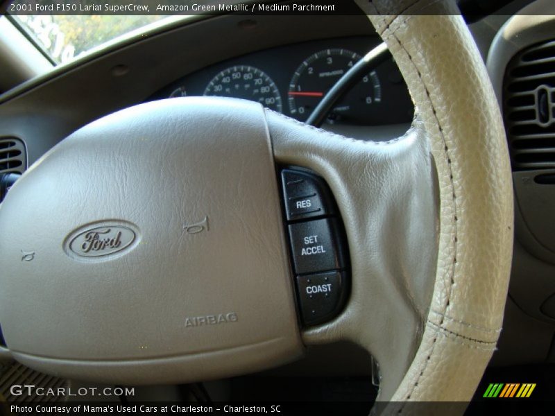 Amazon Green Metallic / Medium Parchment 2001 Ford F150 Lariat SuperCrew