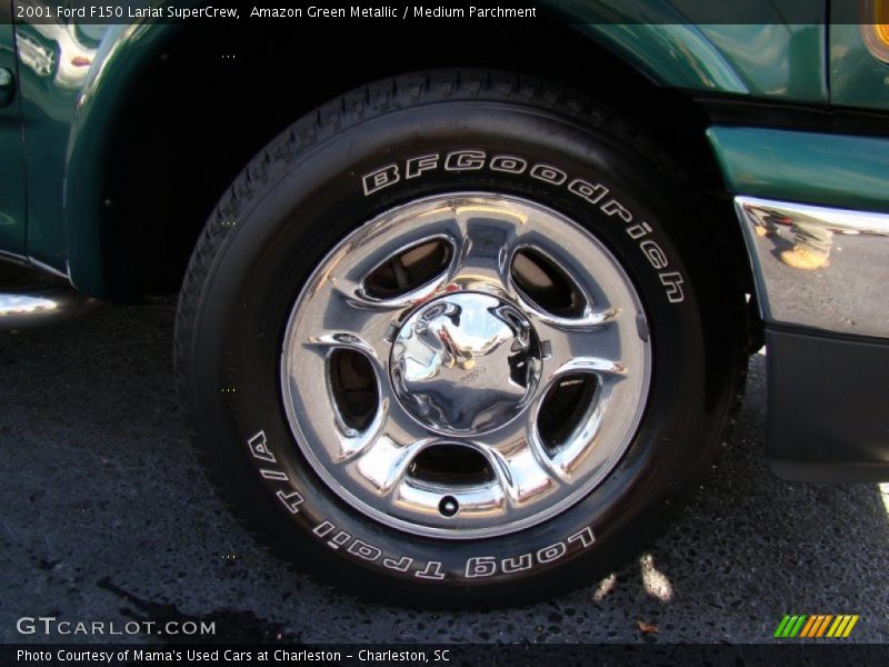 Amazon Green Metallic / Medium Parchment 2001 Ford F150 Lariat SuperCrew