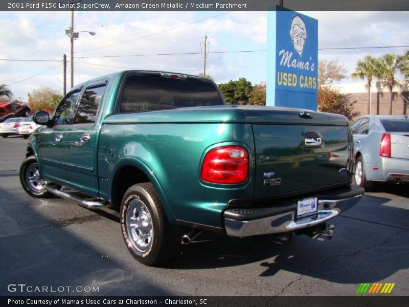 Amazon Green Metallic / Medium Parchment 2001 Ford F150 Lariat SuperCrew
