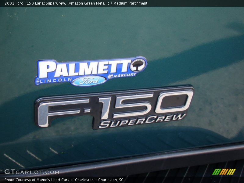 Amazon Green Metallic / Medium Parchment 2001 Ford F150 Lariat SuperCrew