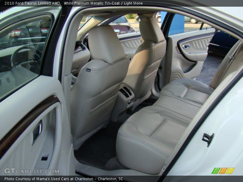 White Platinum Metallic Tri-Coat / Light Stone 2010 Ford Taurus Limited AWD