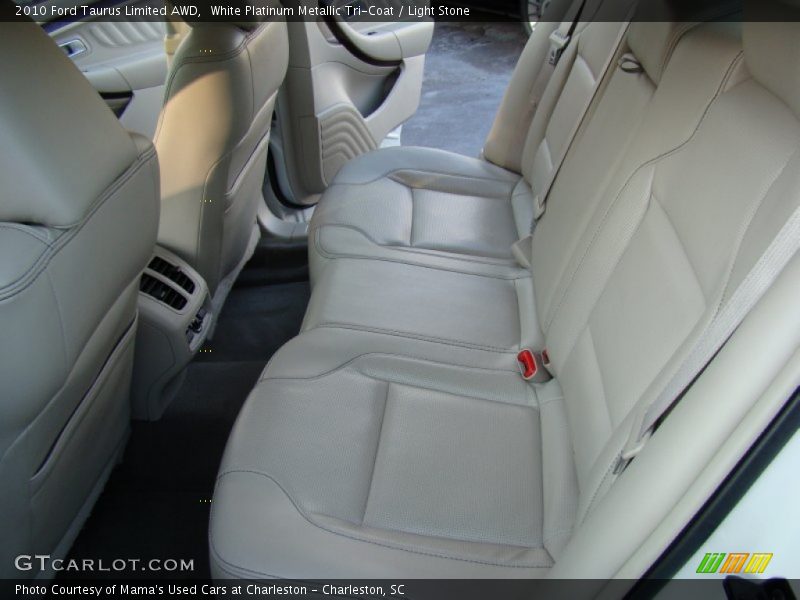 White Platinum Metallic Tri-Coat / Light Stone 2010 Ford Taurus Limited AWD