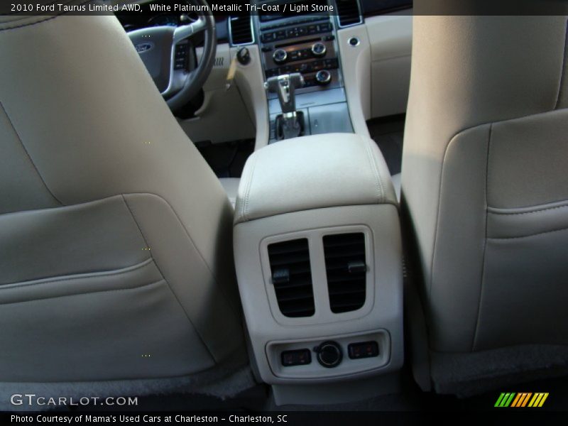 White Platinum Metallic Tri-Coat / Light Stone 2010 Ford Taurus Limited AWD