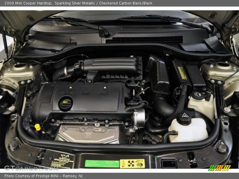 Sparkling Silver Metallic / Checkered Carbon Black/Black 2009 Mini Cooper Hardtop