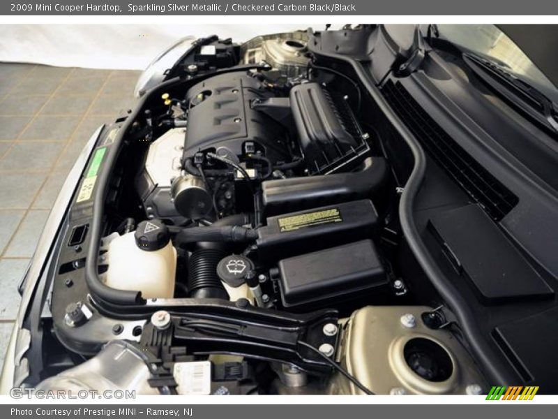 Sparkling Silver Metallic / Checkered Carbon Black/Black 2009 Mini Cooper Hardtop