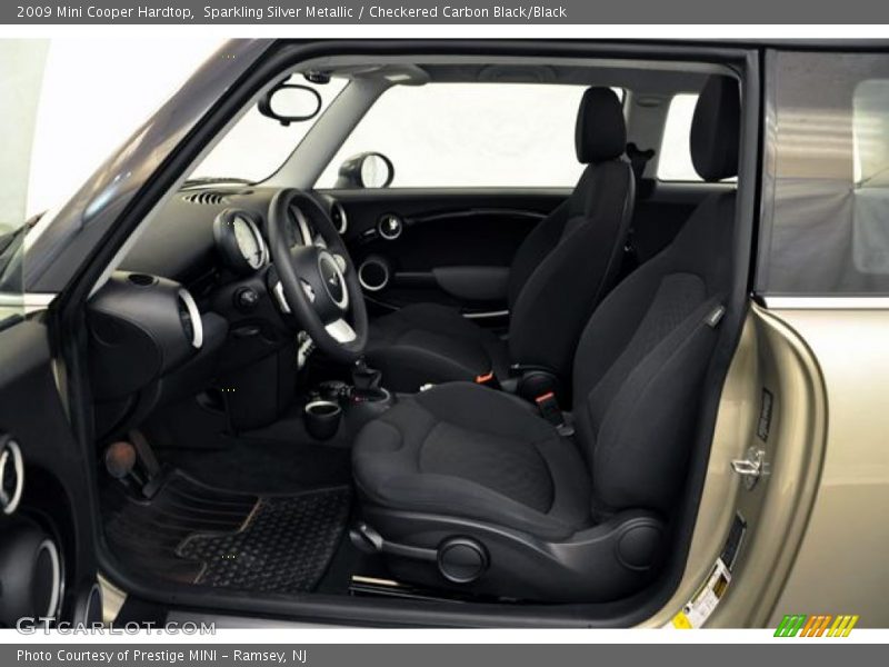 Sparkling Silver Metallic / Checkered Carbon Black/Black 2009 Mini Cooper Hardtop