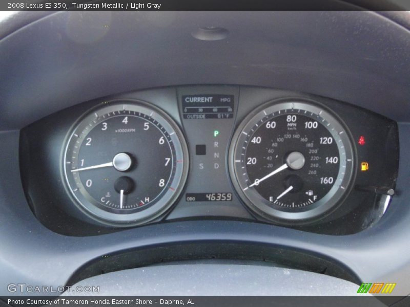 Tungsten Metallic / Light Gray 2008 Lexus ES 350