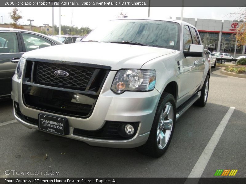 Vapor Silver Metallic / Dark Charcoal 2008 Ford Explorer Sport Trac Adrenalin
