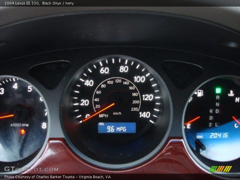 Black Onyx / Ivory 2004 Lexus ES 330