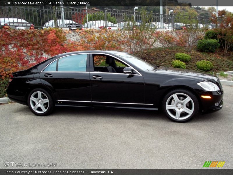 Black / Black 2008 Mercedes-Benz S 550 Sedan