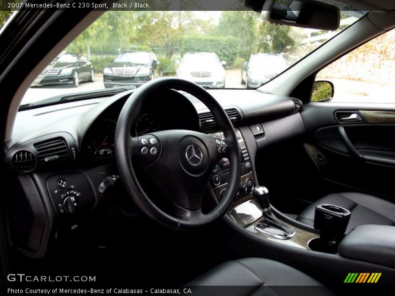 Black / Black 2007 Mercedes-Benz C 230 Sport