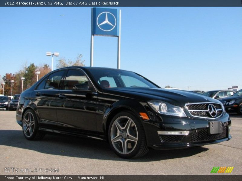 Black / AMG Classic Red/Black 2012 Mercedes-Benz C 63 AMG