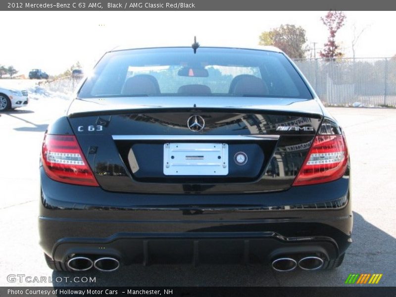 Black / AMG Classic Red/Black 2012 Mercedes-Benz C 63 AMG