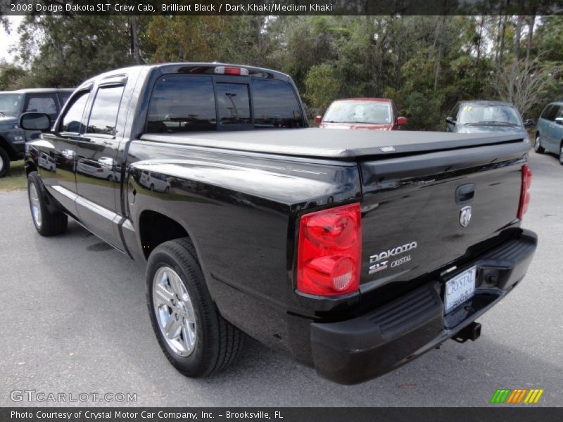 Brilliant Black / Dark Khaki/Medium Khaki 2008 Dodge Dakota SLT Crew Cab