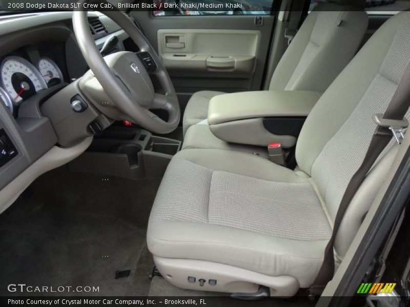 Brilliant Black / Dark Khaki/Medium Khaki 2008 Dodge Dakota SLT Crew Cab