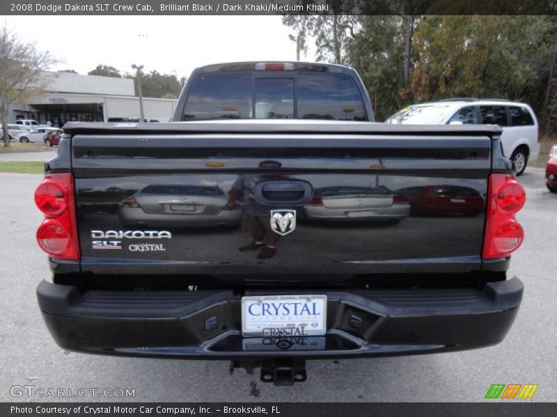 Brilliant Black / Dark Khaki/Medium Khaki 2008 Dodge Dakota SLT Crew Cab