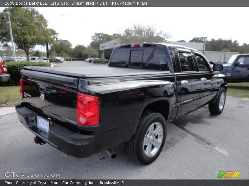 Brilliant Black / Dark Khaki/Medium Khaki 2008 Dodge Dakota SLT Crew Cab