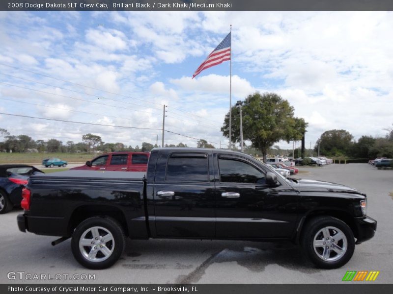 Brilliant Black / Dark Khaki/Medium Khaki 2008 Dodge Dakota SLT Crew Cab