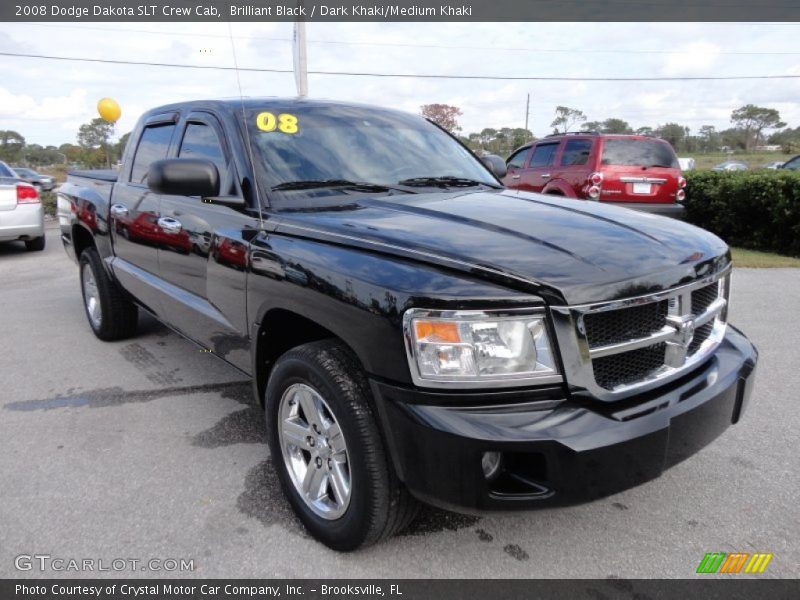Brilliant Black / Dark Khaki/Medium Khaki 2008 Dodge Dakota SLT Crew Cab