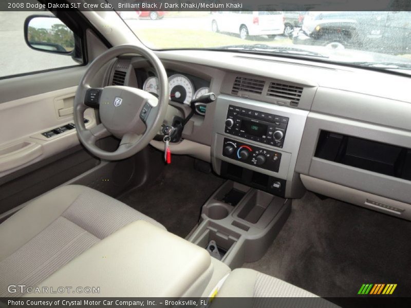 Brilliant Black / Dark Khaki/Medium Khaki 2008 Dodge Dakota SLT Crew Cab