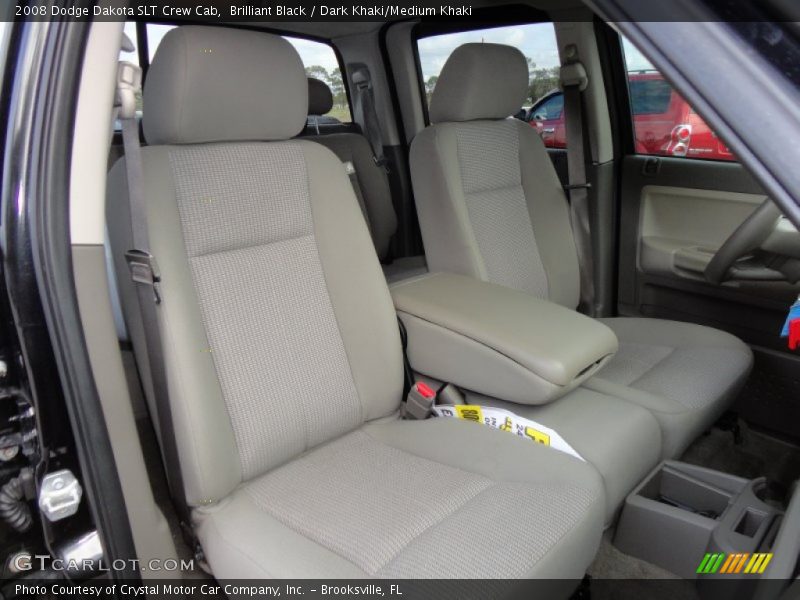 Brilliant Black / Dark Khaki/Medium Khaki 2008 Dodge Dakota SLT Crew Cab