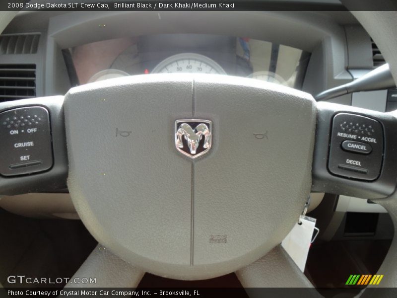 Brilliant Black / Dark Khaki/Medium Khaki 2008 Dodge Dakota SLT Crew Cab