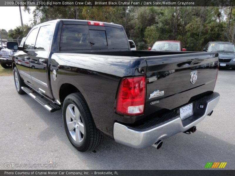 Brilliant Black Crystal Pearl / Dark Slate/Medium Graystone 2009 Dodge Ram 1500 Big Horn Edition Crew Cab