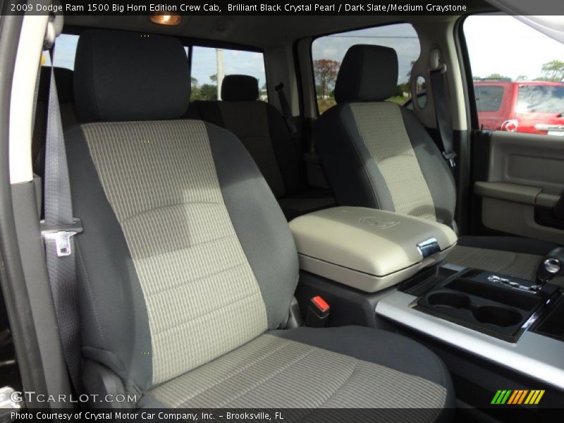 Brilliant Black Crystal Pearl / Dark Slate/Medium Graystone 2009 Dodge Ram 1500 Big Horn Edition Crew Cab