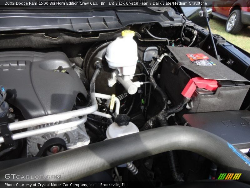 Brilliant Black Crystal Pearl / Dark Slate/Medium Graystone 2009 Dodge Ram 1500 Big Horn Edition Crew Cab