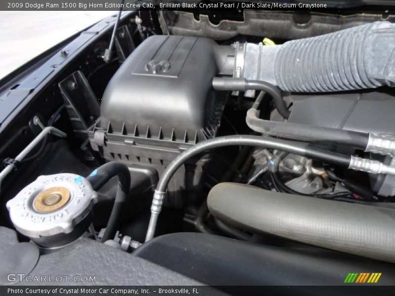 Brilliant Black Crystal Pearl / Dark Slate/Medium Graystone 2009 Dodge Ram 1500 Big Horn Edition Crew Cab
