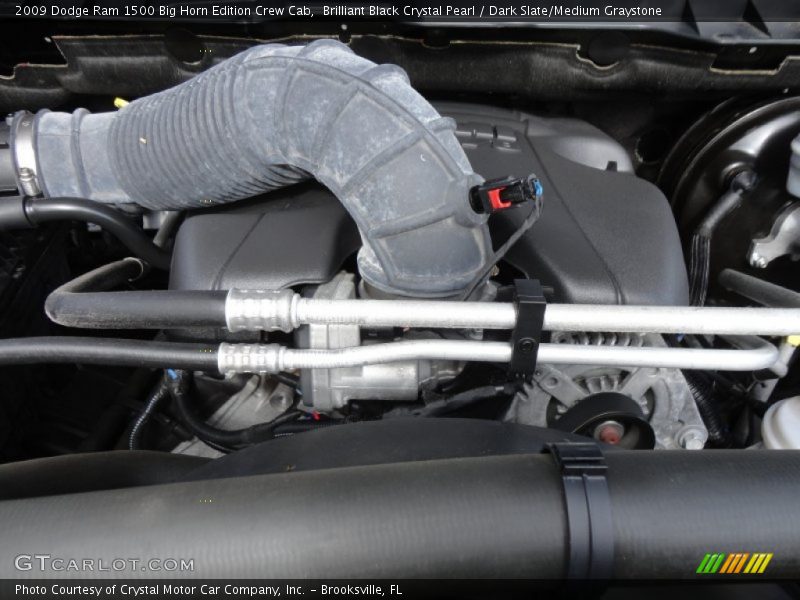 Brilliant Black Crystal Pearl / Dark Slate/Medium Graystone 2009 Dodge Ram 1500 Big Horn Edition Crew Cab