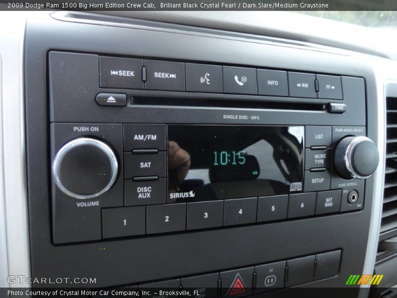 Brilliant Black Crystal Pearl / Dark Slate/Medium Graystone 2009 Dodge Ram 1500 Big Horn Edition Crew Cab