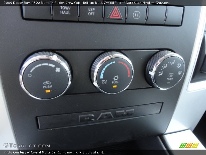 Brilliant Black Crystal Pearl / Dark Slate/Medium Graystone 2009 Dodge Ram 1500 Big Horn Edition Crew Cab