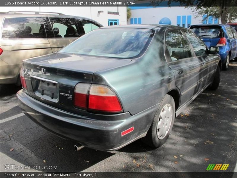 Dark Eucalyptus Green Pearl Metallic / Gray 1996 Honda Accord LX Sedan