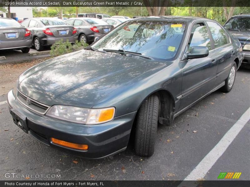 Dark Eucalyptus Green Pearl Metallic / Gray 1996 Honda Accord LX Sedan