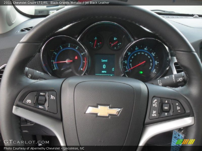 Black Granite Metallic / Jet Black Leather 2011 Chevrolet Cruze LTZ/RS