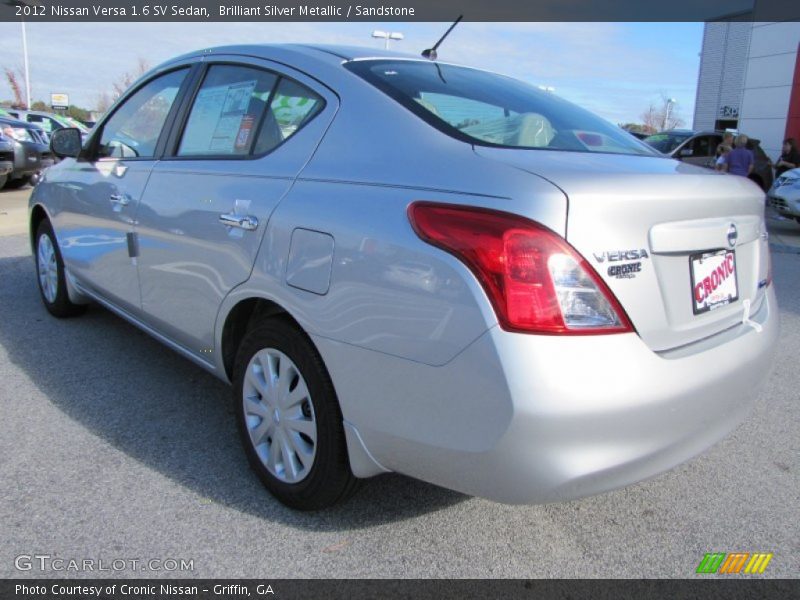 Brilliant Silver Metallic / Sandstone 2012 Nissan Versa 1.6 SV Sedan