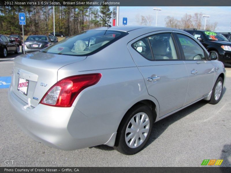 Brilliant Silver Metallic / Sandstone 2012 Nissan Versa 1.6 SV Sedan