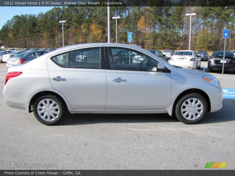 Brilliant Silver Metallic / Sandstone 2012 Nissan Versa 1.6 SV Sedan