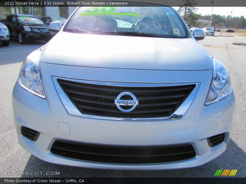 Brilliant Silver Metallic / Sandstone 2012 Nissan Versa 1.6 SV Sedan