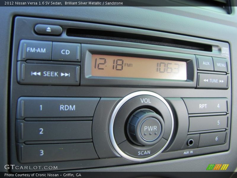 Audio System of 2012 Versa 1.6 SV Sedan